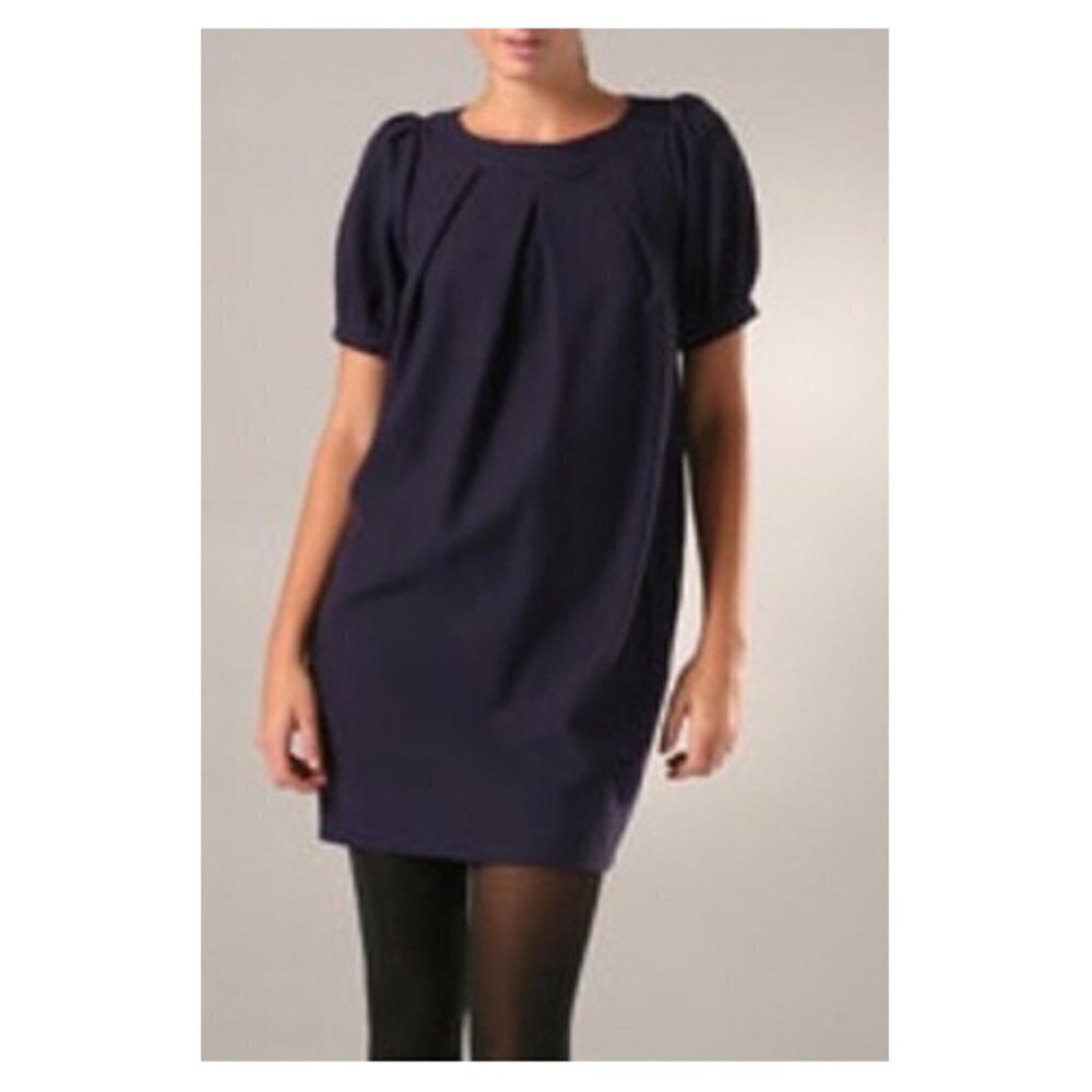 Theory Purple Wool Blend Tunic Dress Medium Quiet Luxury - Picture 2 of 8